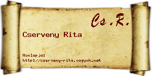 Cserveny Rita névjegykártya